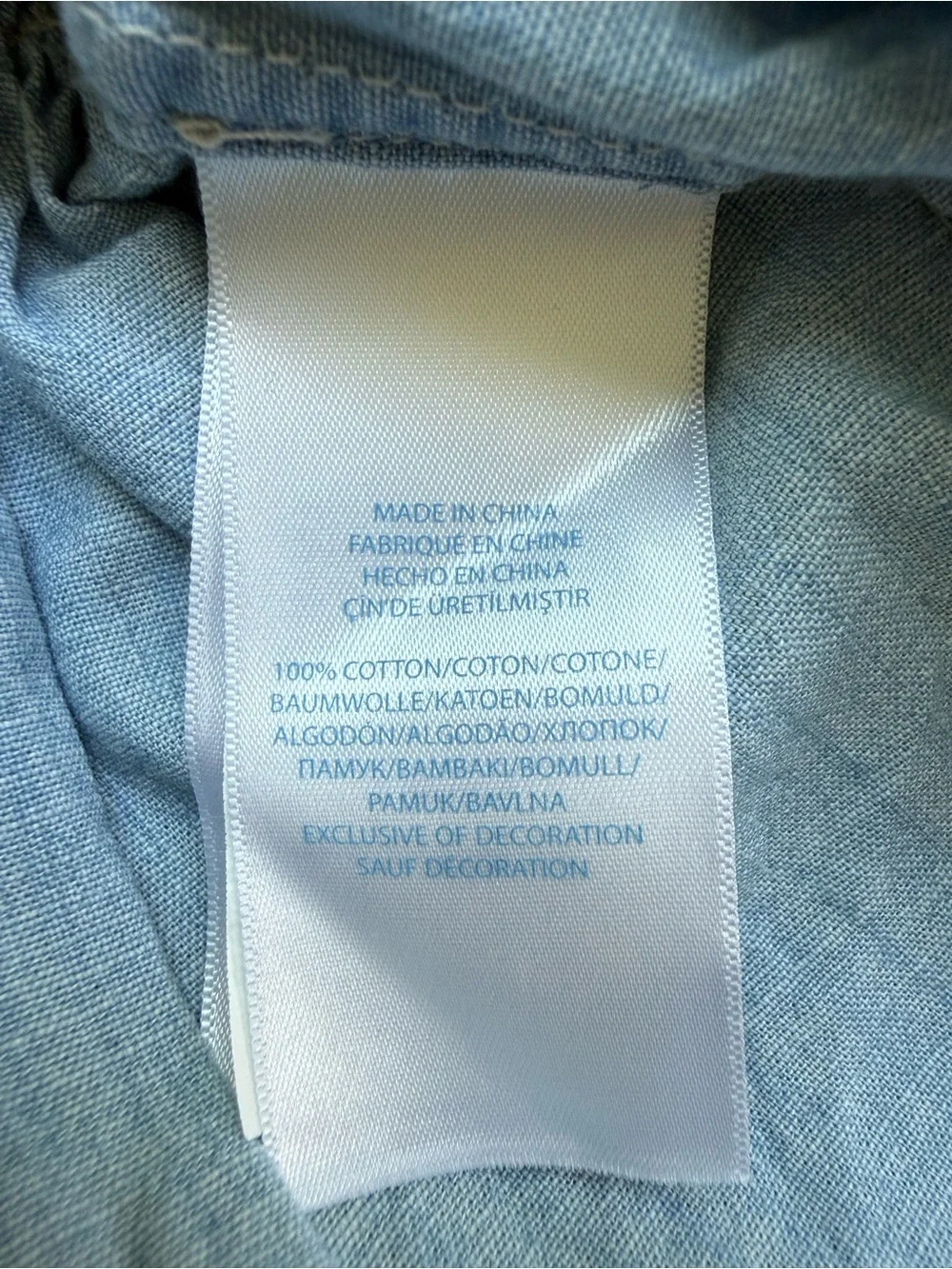 Ralph Lauren Chambray Denim Shirt Dress 6 Months